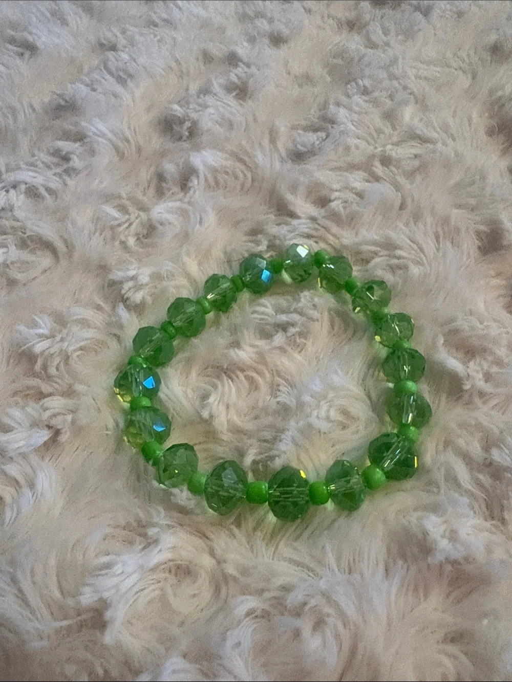 Glass teardrop necklace with beaded bracelet 2 pc